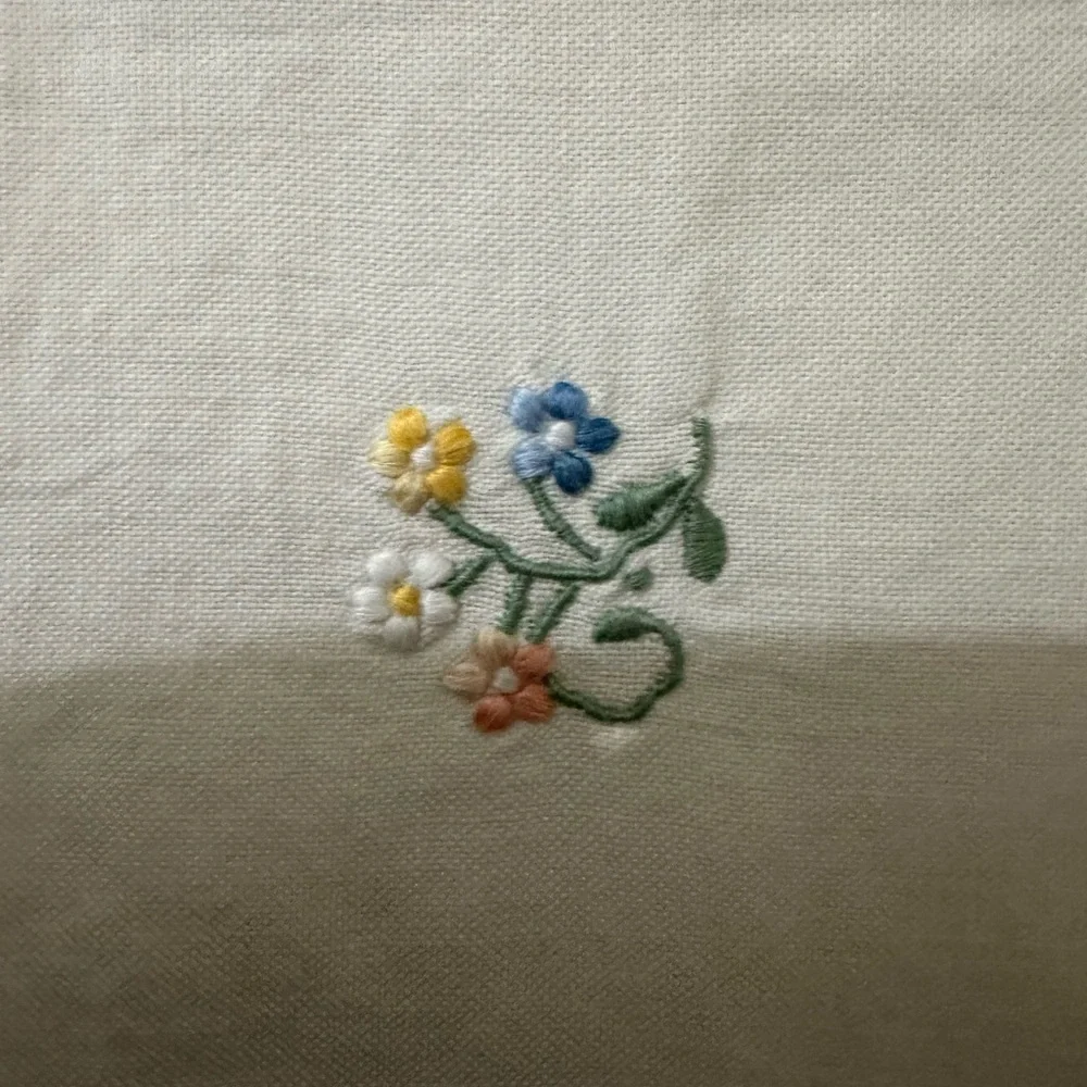 Vintage Table Runner 14 x 40 1/2 light stains